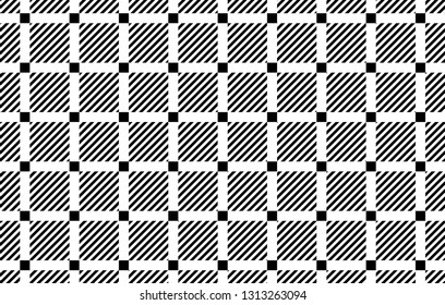 Black and white tartan plaid pattern.Vector illustration.EPS-10. - Vector