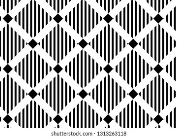 Black and white tartan plaid pattern.Vector illustration.EPS-10. - Vector