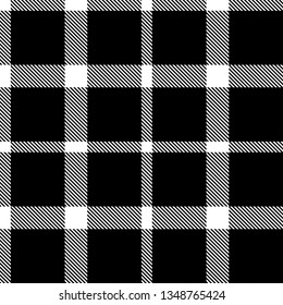 Black and White tartan plaid Scottish seamless pattern.Texture from plaid, tablecloths, clothes, shirts, dresses, paper, bedding, blankets and other textile.