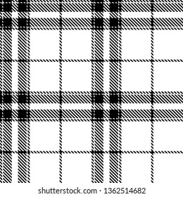 Black and White tartan plaid Scottish seamless pattern.Texture from plaid, tablecloths, clothes, shirts, dresses, paper, bedding, blankets and other textile products.