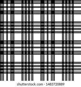 Black and white tartan plaid Scottish seamless pattern.Texture from plaid, tablecloths, clothes, shirts, dresses, paper, bedding, blankets and other textile products.