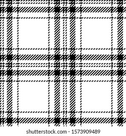 Black and White tartan plaid Scottish seamless pattern.Texture from plaid, tablecloths, clothes, shirts, dresses, paper, bedding, blankets and other textile products.