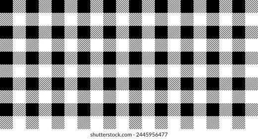 black white tartan seamless pattern