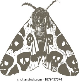 black and white tattoo butterfly with skull camouflage