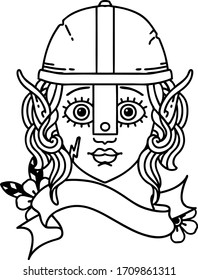 Schwarz-Weiß-Tattoo-Linie Stillempfänger-Charakter-Gesicht