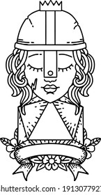 Black and White Tattoo linework Style human fighter with natural 20 roll