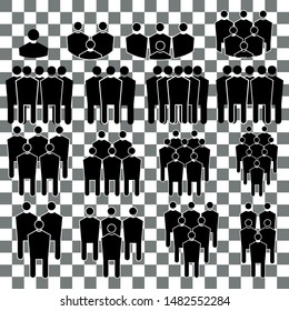 Black White Team Pictogram Stock Vector (Royalty Free) 1482552284 ...