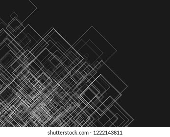 Black and white technology background. Abstract vector illustration 