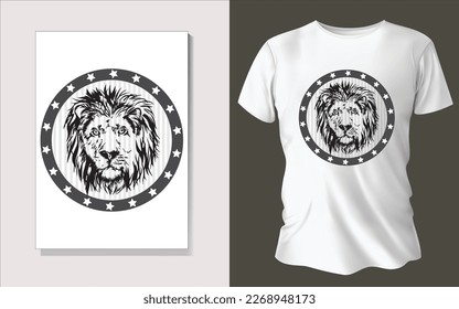 Black and white tee shirt animal face design.