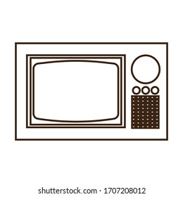 black and white television logo illustration design
