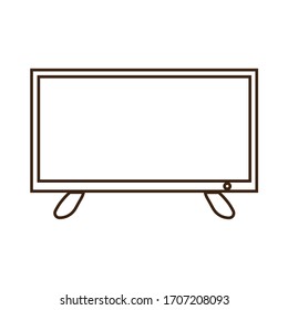 black and white television logo illustration design