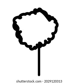 Black and white template tree icon. Vector symbol sign isolated on white background. Trees flat line icons set. Plants, landscape design. Business idea concept.
