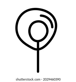 Black and white template tree icon. Vector symbol sign isolated on white background. Trees flat line icons set. Plants, landscape design. Business idea concept.