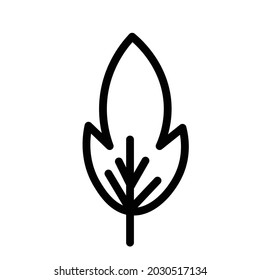 Black and white template tree icon. Vector symbol sign isolated on white background. Trees flat line icons set. Plants, landscape design. Business idea concept.