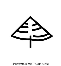 Black and white template tree icon. Vector symbol sign isolated on white background. Trees flat line icons set. Plants, landscape design. Business idea concept.
