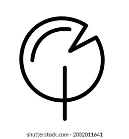Black and white template tree icon. Vector symbol sign isolated on white background. Trees flat line icons set. Plants, landscape design. Business idea concept.