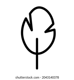 Icono de árbol de plantillas en blanco y negro. Signo de símbolo del vector aislado en fondo blanco. Los iconos de la línea plana de árboles se establecen. Plantas, diseño paisajístico. Concepto de idea de negocio.