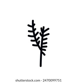 Black and white template tree icon. Vector symbol sign isolated on white background. Trees flat line icons set. Plants, landscape design. Business idea concept.