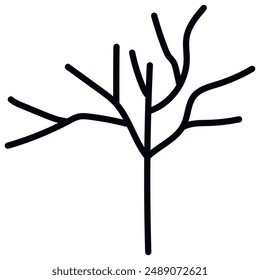 Black and white template tree icon. Vector symbol sign isolated on white background. Trees flat line icons set. Plants, landscape design. Business idea concept.