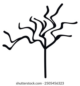 Black and white template tree icon. Vector symbol sign isolated on white background. Trees flat line icons set. Plants, landscape design. Business idea concept.