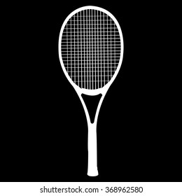 Black and White Tennis Racket