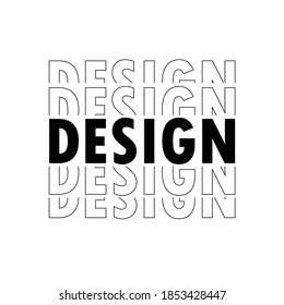 Schwarz-Weiß-Text-Design mit Gradation und Linienarbeit