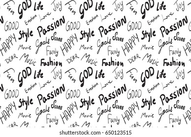 black and white text modern vector clean simple editable pattern