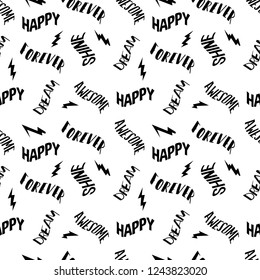 black and white text pattern child rock tee illustration art vector 