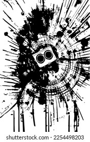 black white texture abstract background eps10