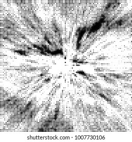 Black and white texture abstract halftone. Monochrome vector background of dots pattern