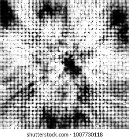 Black and white texture abstract halftone. Monochrome vector background of dots pattern