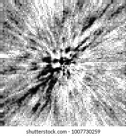 Black and white texture abstract halftone. Monochrome vector background of dots pattern