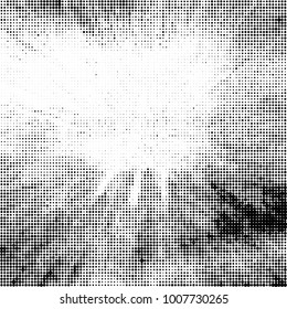 Black and white texture abstract halftone. Monochrome vector background of dots pattern