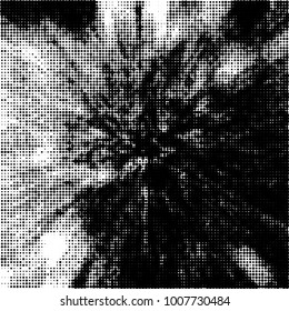 Black and white texture abstract halftone. Monochrome vector background of dots pattern