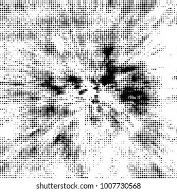 Black and white texture abstract halftone. Monochrome vector background of dots pattern