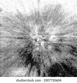Black and white texture abstract halftone. Monochrome vector background of dots pattern