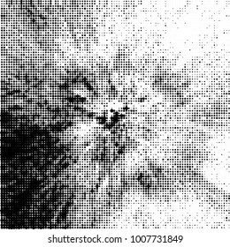 Black and white texture abstract halftone. Monochrome vector background of dots pattern