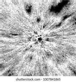 Black and white texture abstract halftone. Monochrome vector background of dots pattern