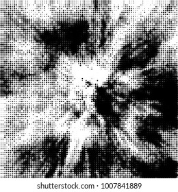 Black and white texture abstract halftone. Monochrome vector background of dots pattern