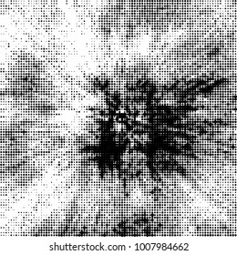 Black and white texture abstract halftone. Monochrome vector background of dots pattern