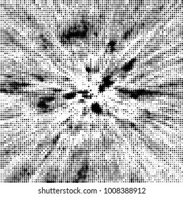 Black and white texture abstract halftone. Monochrome vector background of dots pattern