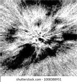 Black and white texture abstract halftone. Monochrome vector background of dots pattern