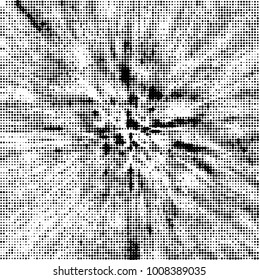 Black and white texture abstract halftone. Monochrome vector background of dots pattern