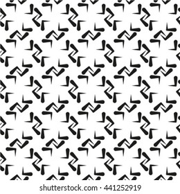 Black and white texture. Abstract pattern. Seamless vector background.