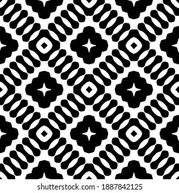  Black and white texture. Abstract seamless geometric pattern. 