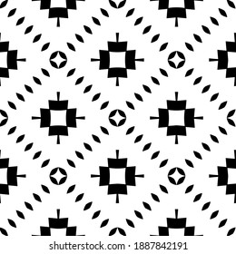  Black and white texture. Abstract seamless geometric pattern. 