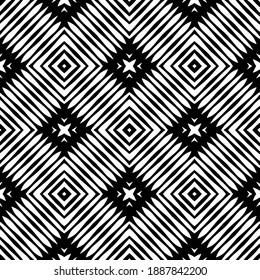  Black and white texture. Abstract seamless geometric pattern. 