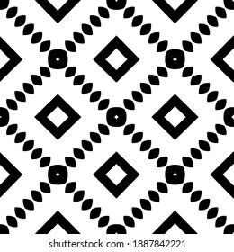  Black and white texture. Abstract seamless geometric pattern. 