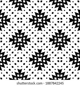  Black and white texture. Abstract seamless geometric pattern. 