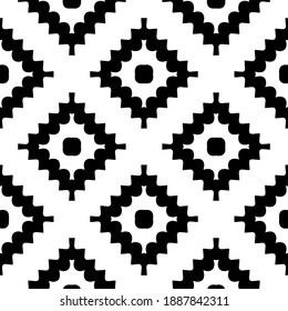  Black and white texture. Abstract seamless geometric pattern. 